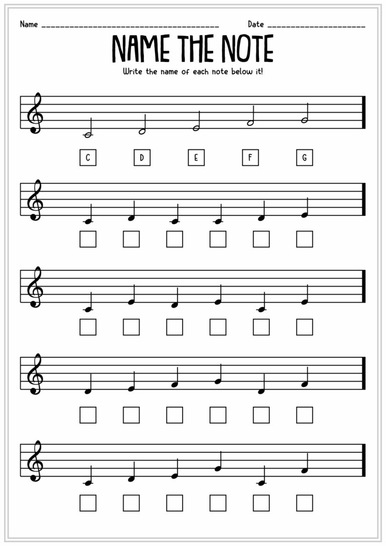 11 Music Theory Worksheets Note Value Free PDF At Worksheeto Worksheets Library