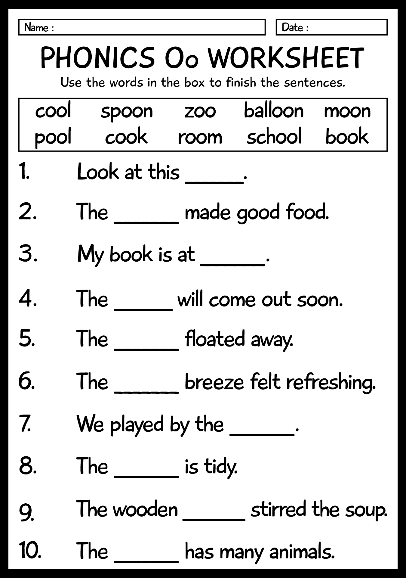 11 Phonics Oo Words Worksheets For First Grade Free PDF At Worksheeto 11 Phonics Oo Words Worksheets For First Grade Free PDF At Worksheeto