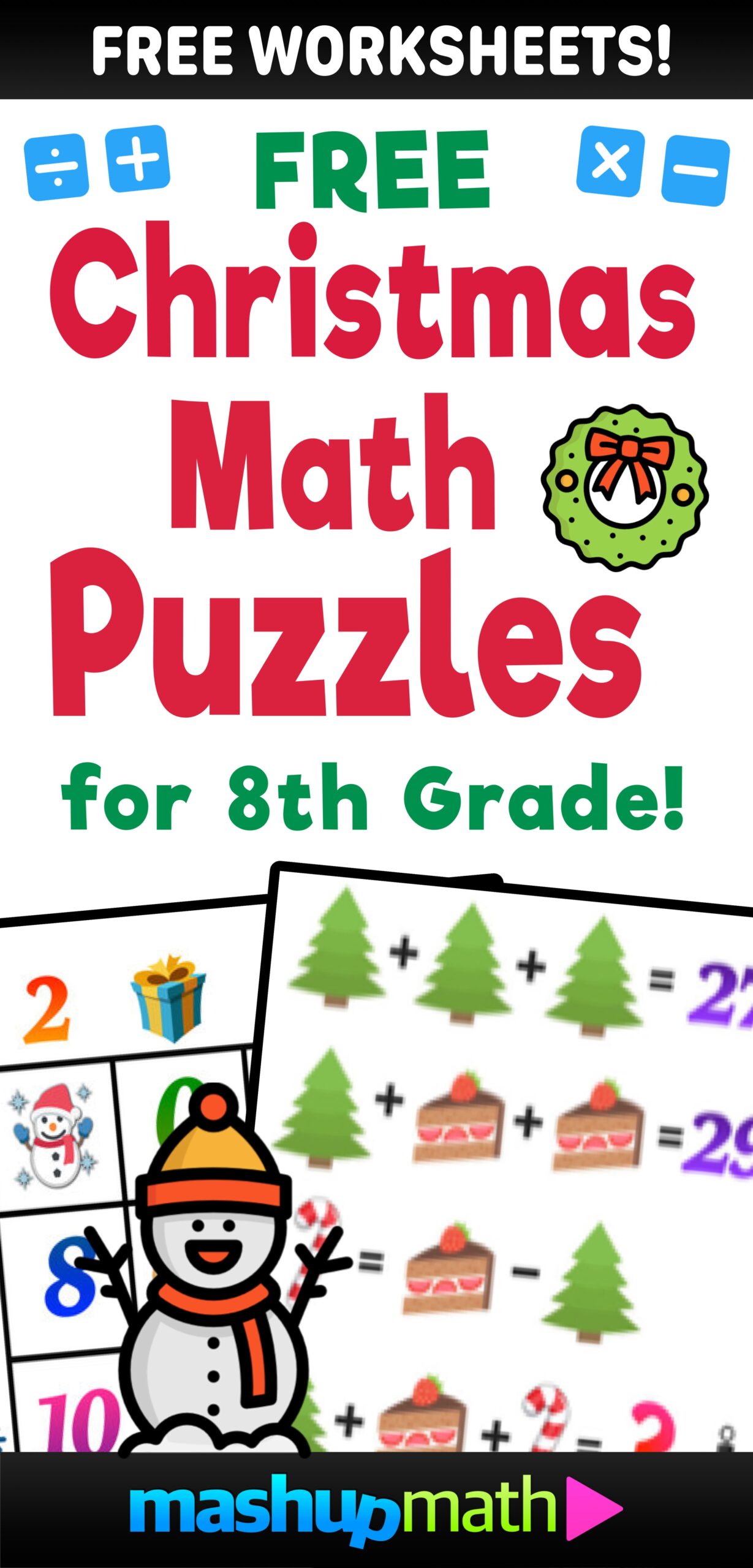 12 Days Of Holiday Math Puzzles Printable K 8 Worksheets Mashup Math 12 Days Of Holiday Math Puzzles Printable K 8 Worksheets Mashup Math