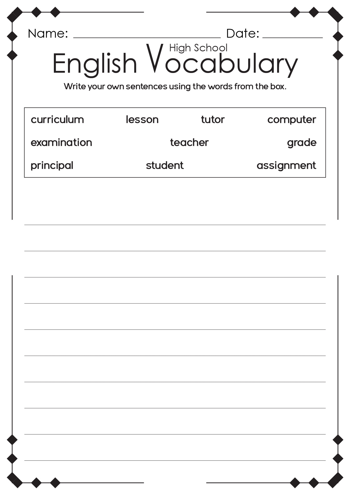 Free Printable 7th Grade Language Worksheets Free Printable 7th Grade Language Worksheets