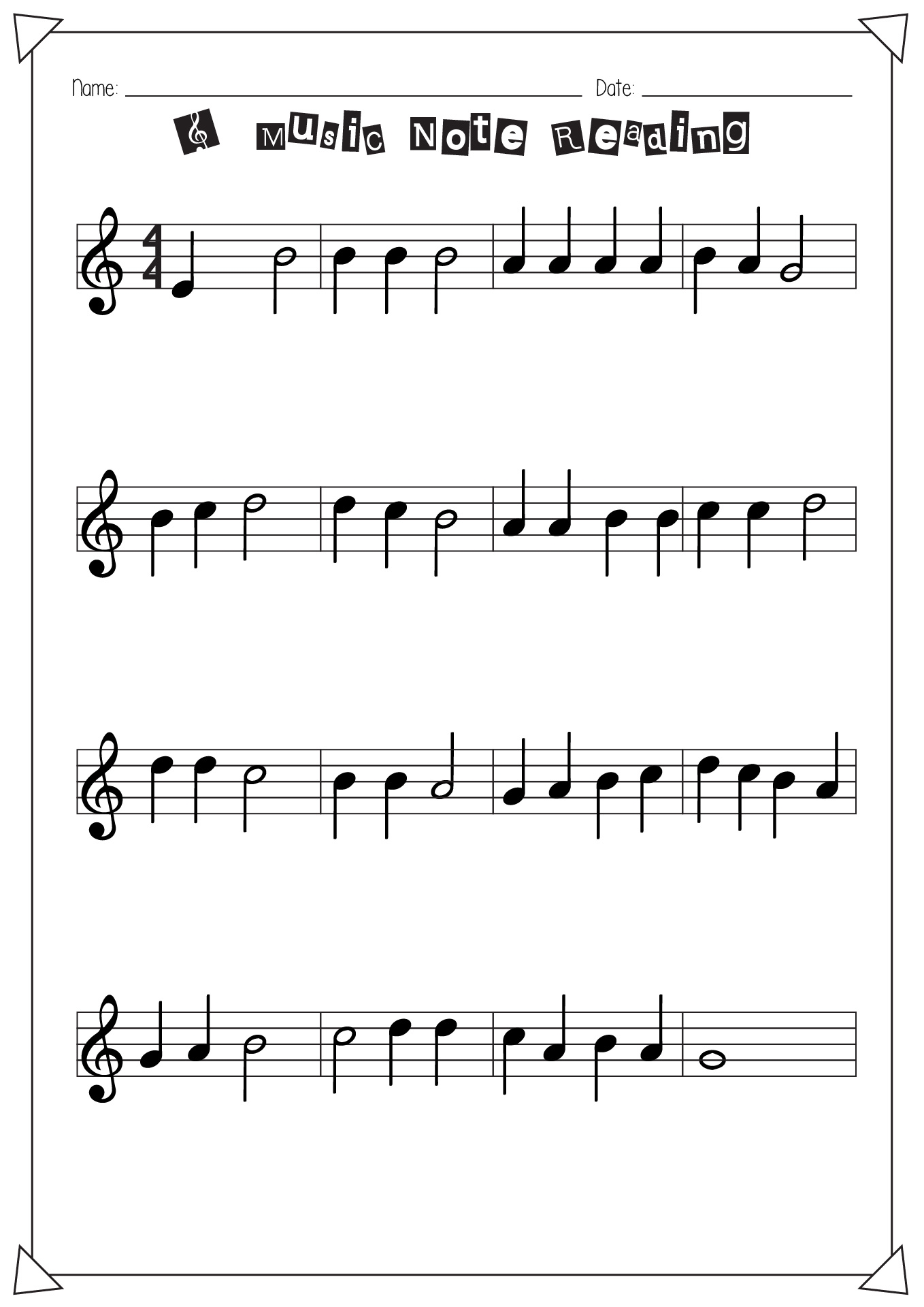 13 Music Notes Worksheets Free PDF At Worksheeto