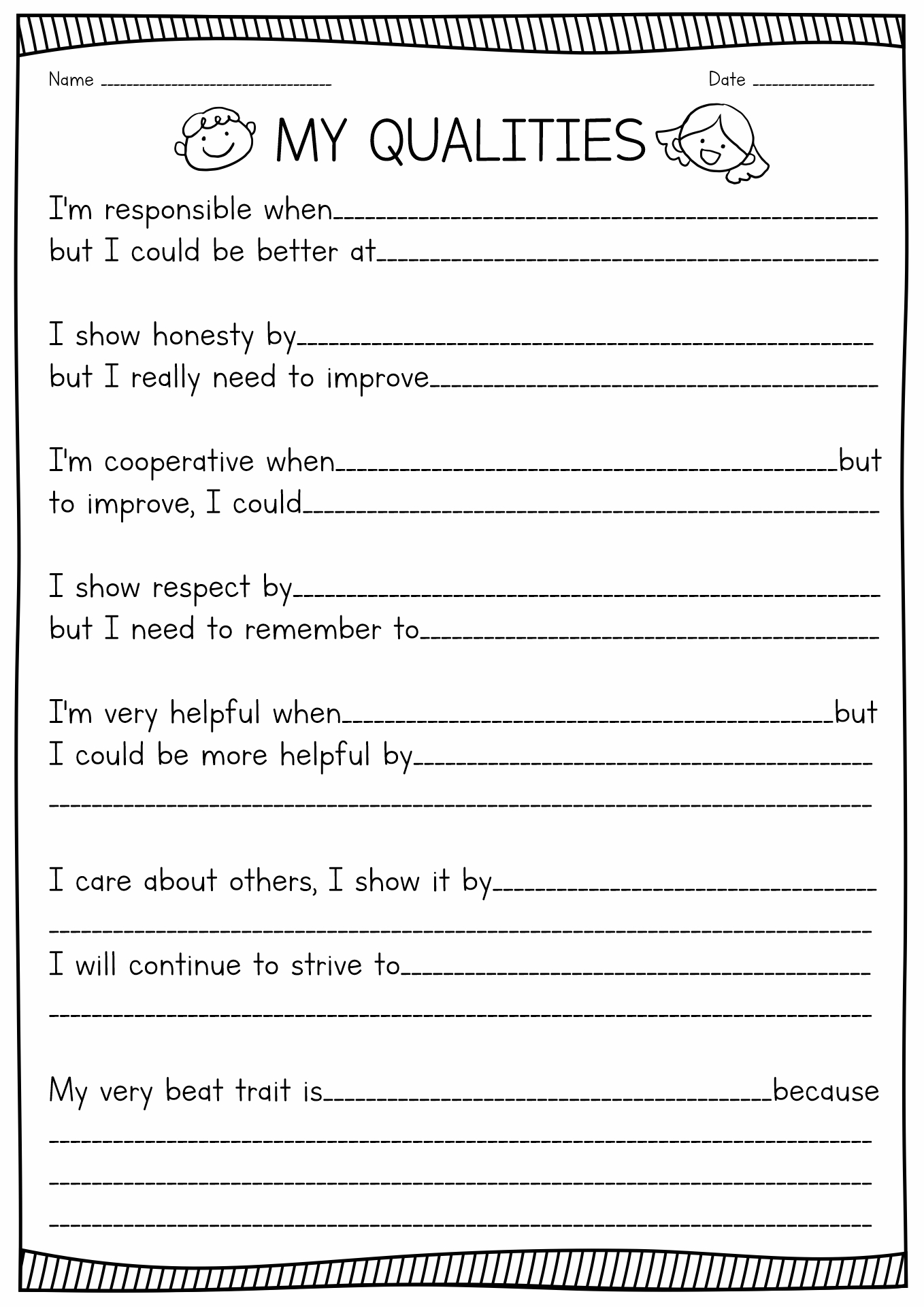 13 Printable Worksheets On Responsibility Free PDF At Worksheeto