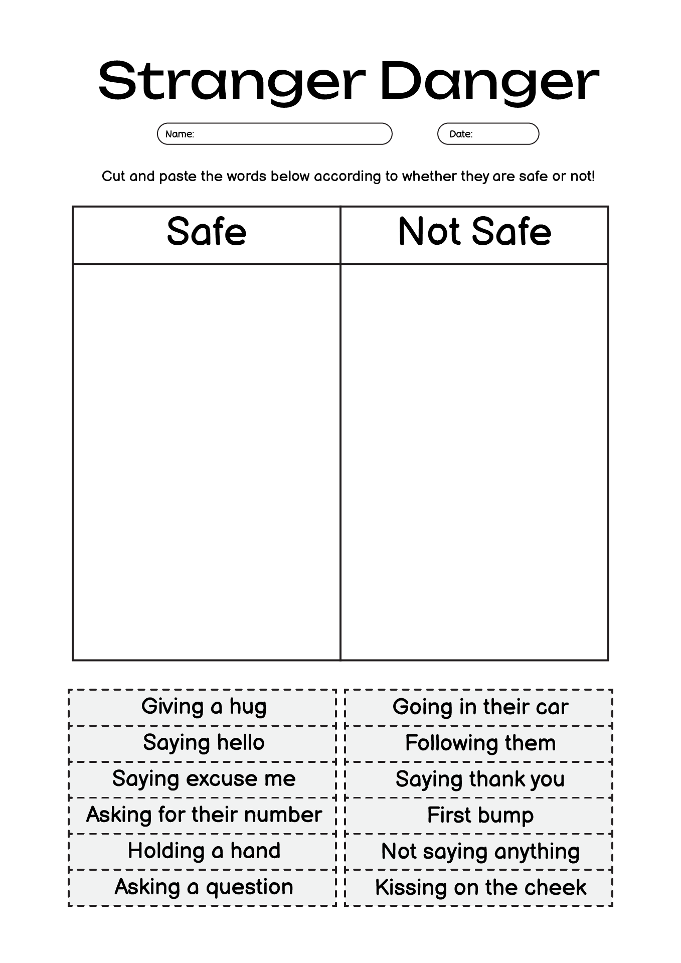 14 Stranger Danger Printable Worksheets For Kids Free PDF At Worksheeto