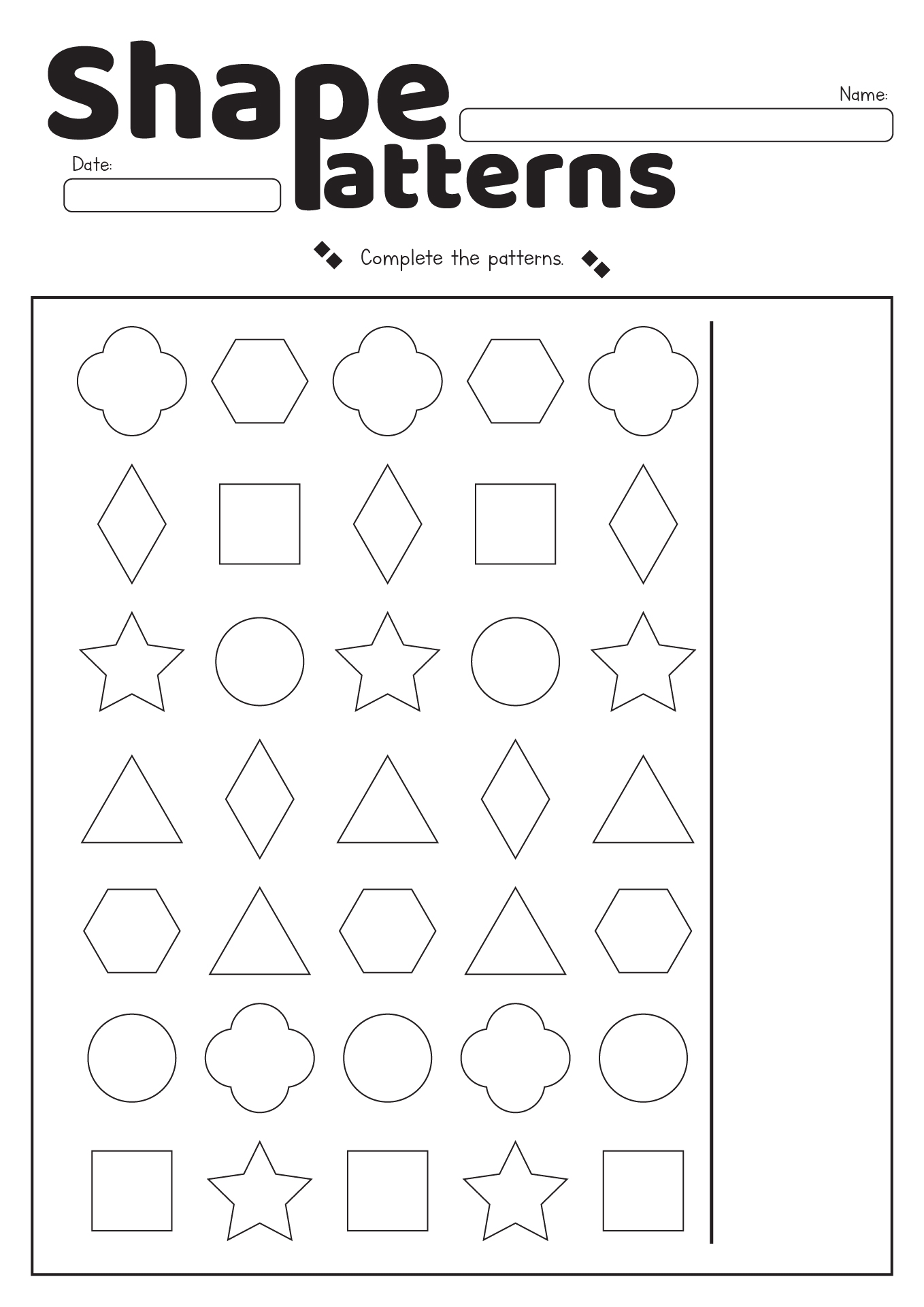 15 1st Grade Pattern Worksheets Printables Free PDF At Worksheeto 15 1st Grade Pattern Worksheets Printables Free PDF At Worksheeto