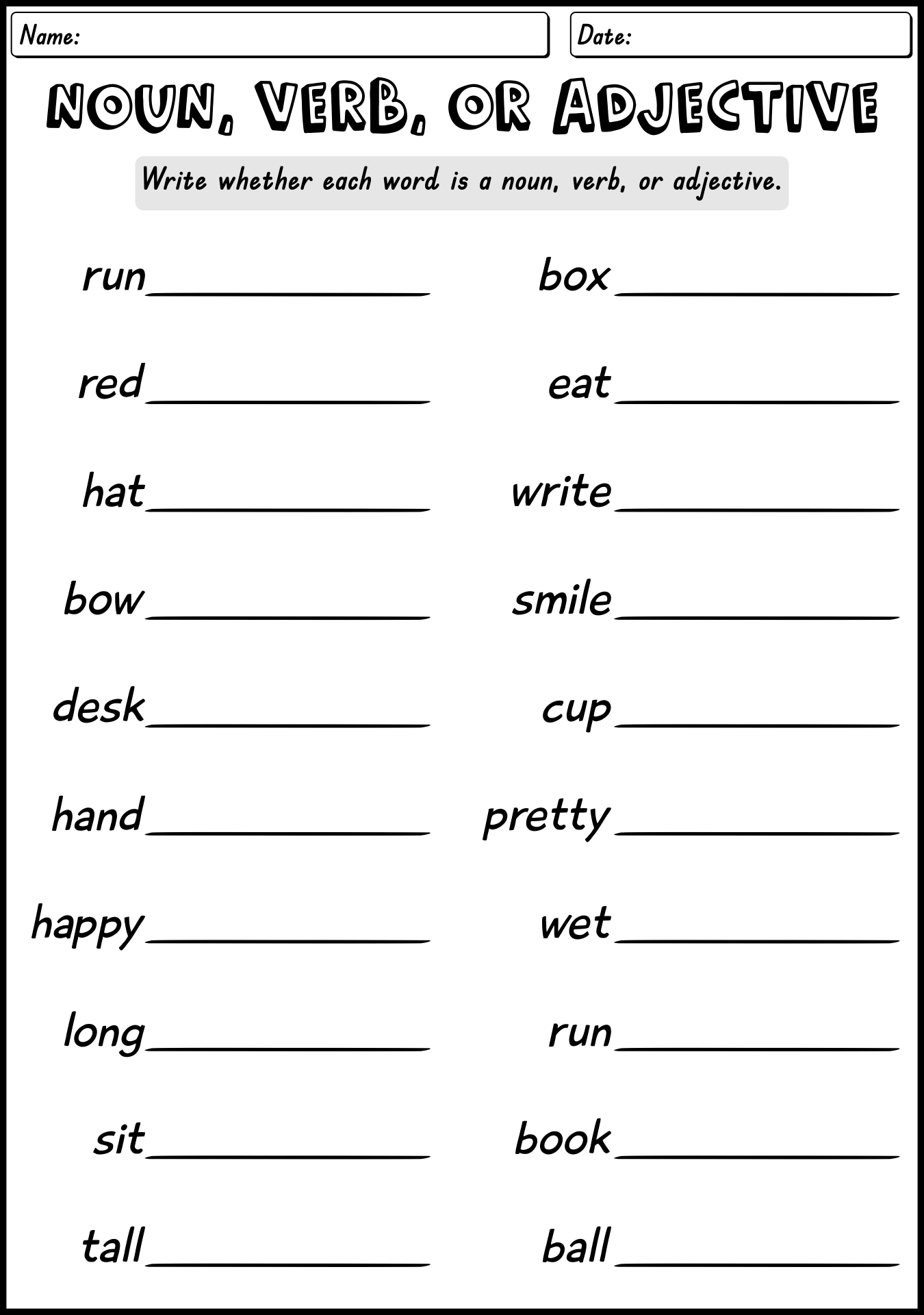 15 Nouns And Adjectives Worksheets Free PDF At Worksheeto 15 Nouns And Adjectives Worksheets Free PDF At Worksheeto