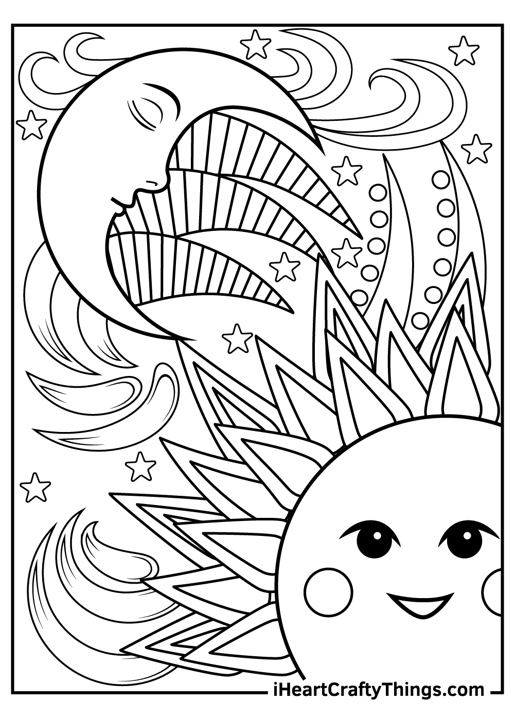 15 Sun And Moon Coloring Pages 100 Free Printables 