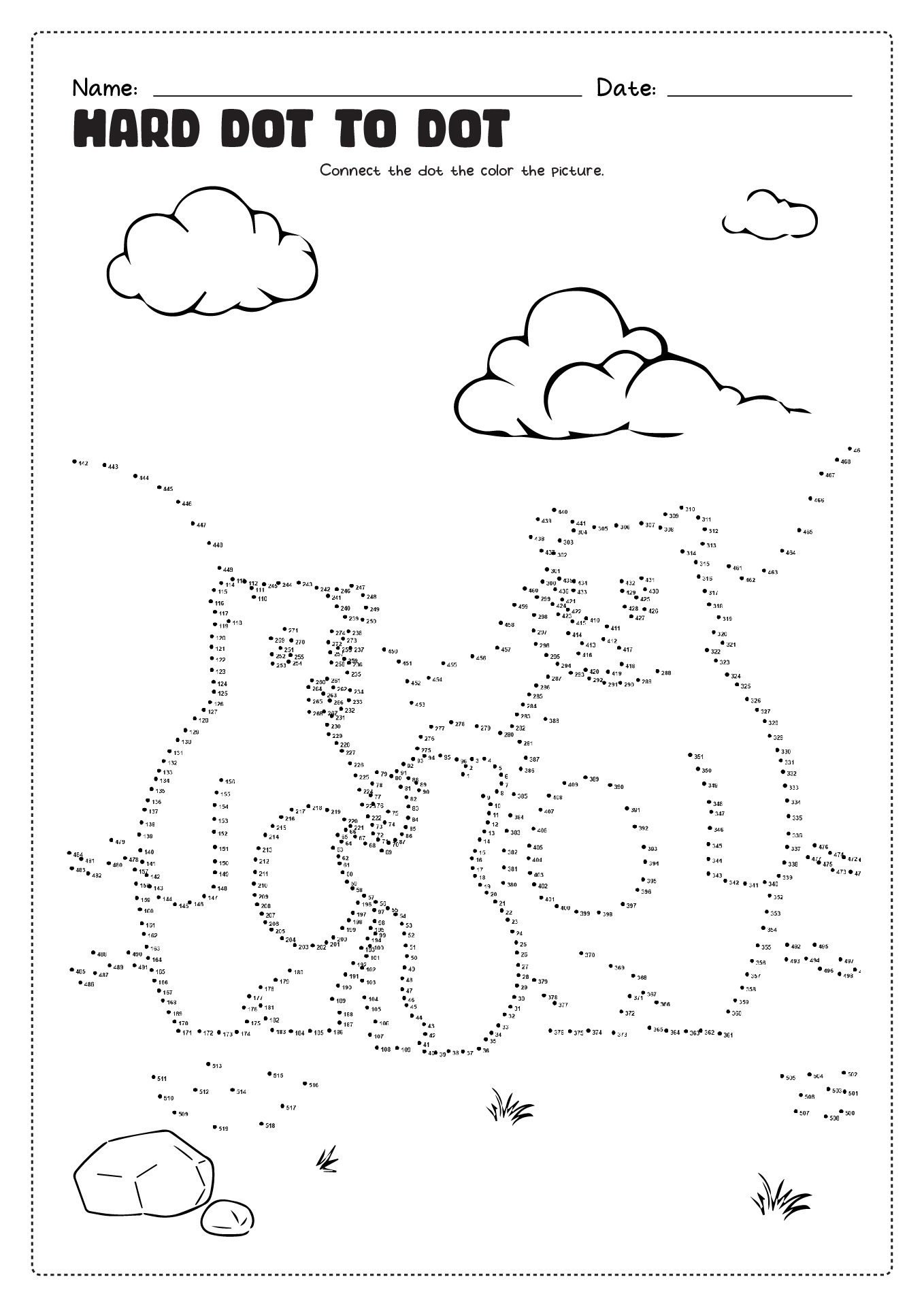 16 Hard Dot To Dot Worksheets Free PDF At Worksheeto