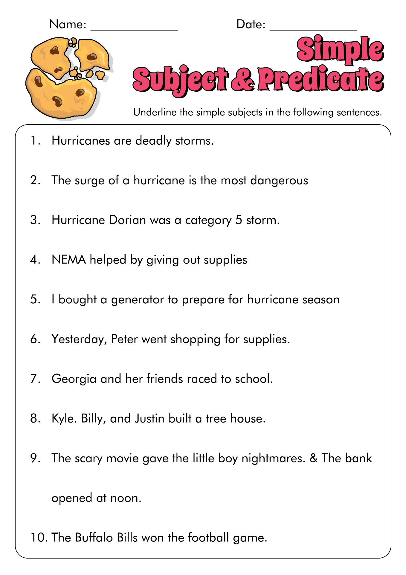 16 Subject And Predicate Worksheets Free PDF At Worksheeto 16 Subject And Predicate Worksheets Free PDF At Worksheeto