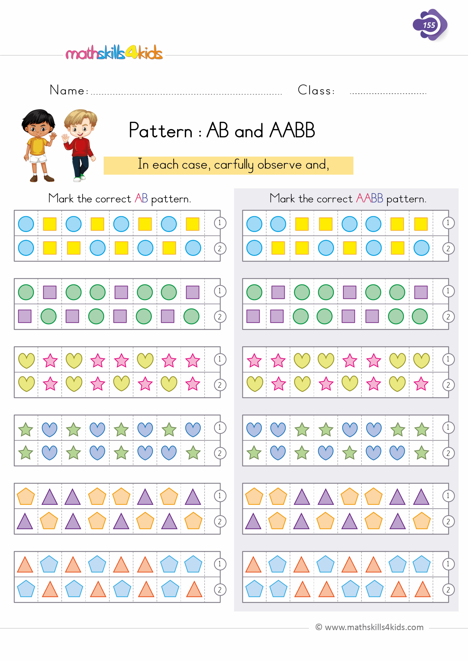 1st Grade Free Printable Pattern Worksheets Fun U0026 Engaging Activities 1st Grade Free Printable Pattern Worksheets Fun U0026 Engaging Activities