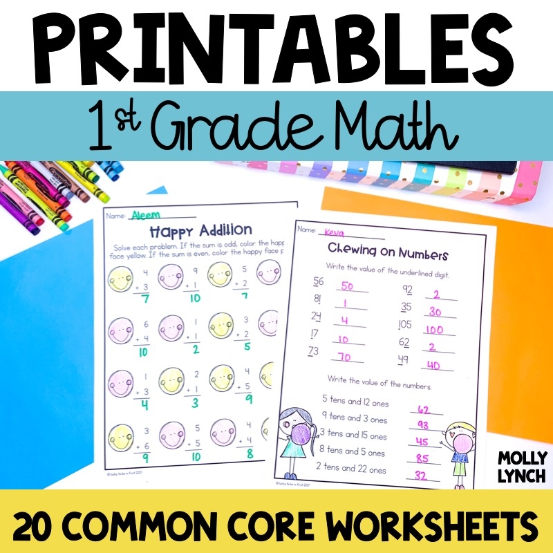 1st Grade Math Free Printable Worksheets