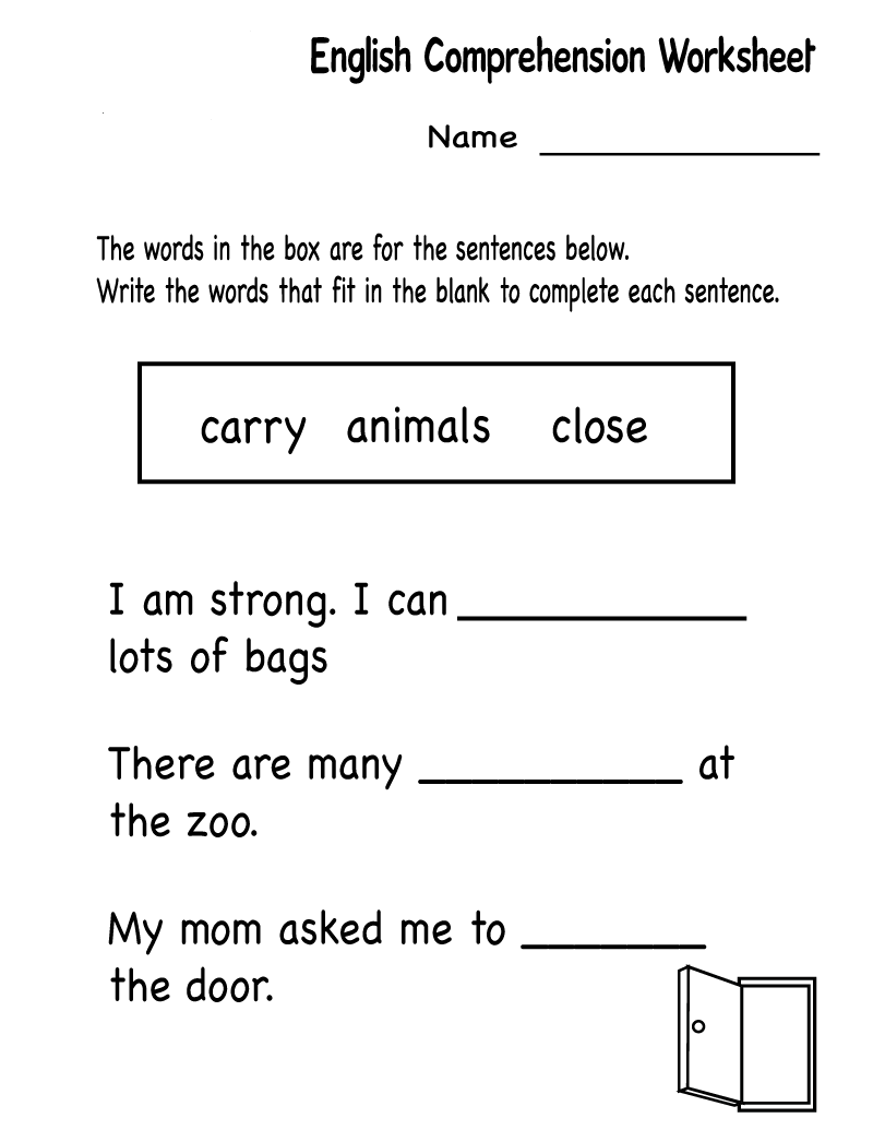 1st Grade Worksheet English Printable Coloring Pages FREE