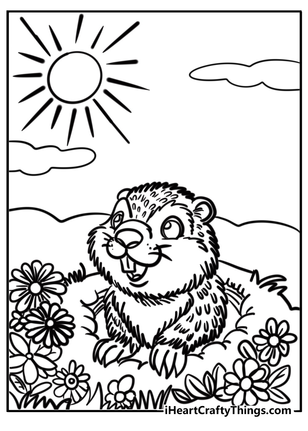 Free Printable Groundhound Day Coloring Worksheets