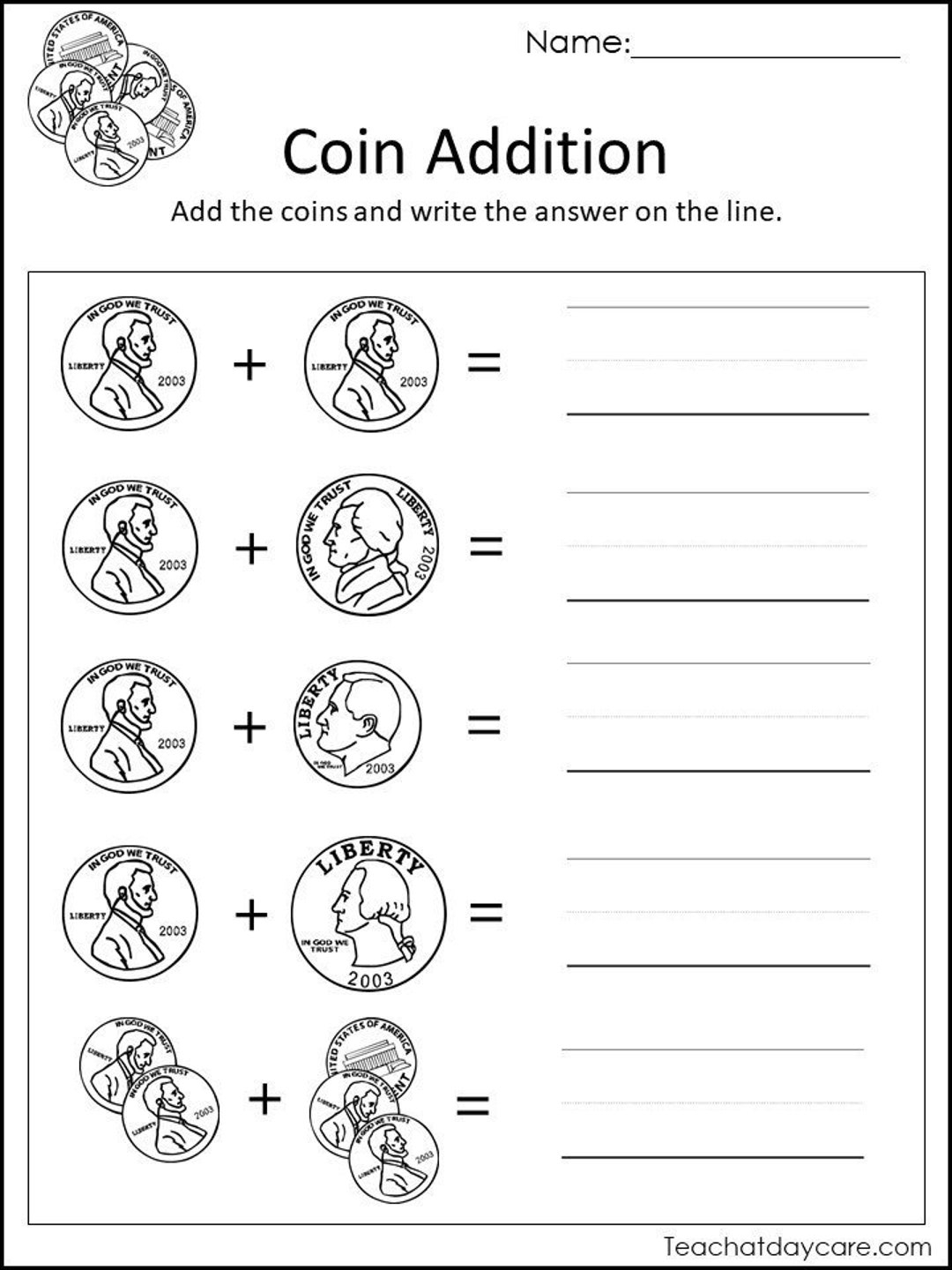 20 Printable Count And Add The Money Worksheets Kdg 2nd Grade Math Etsy Australia