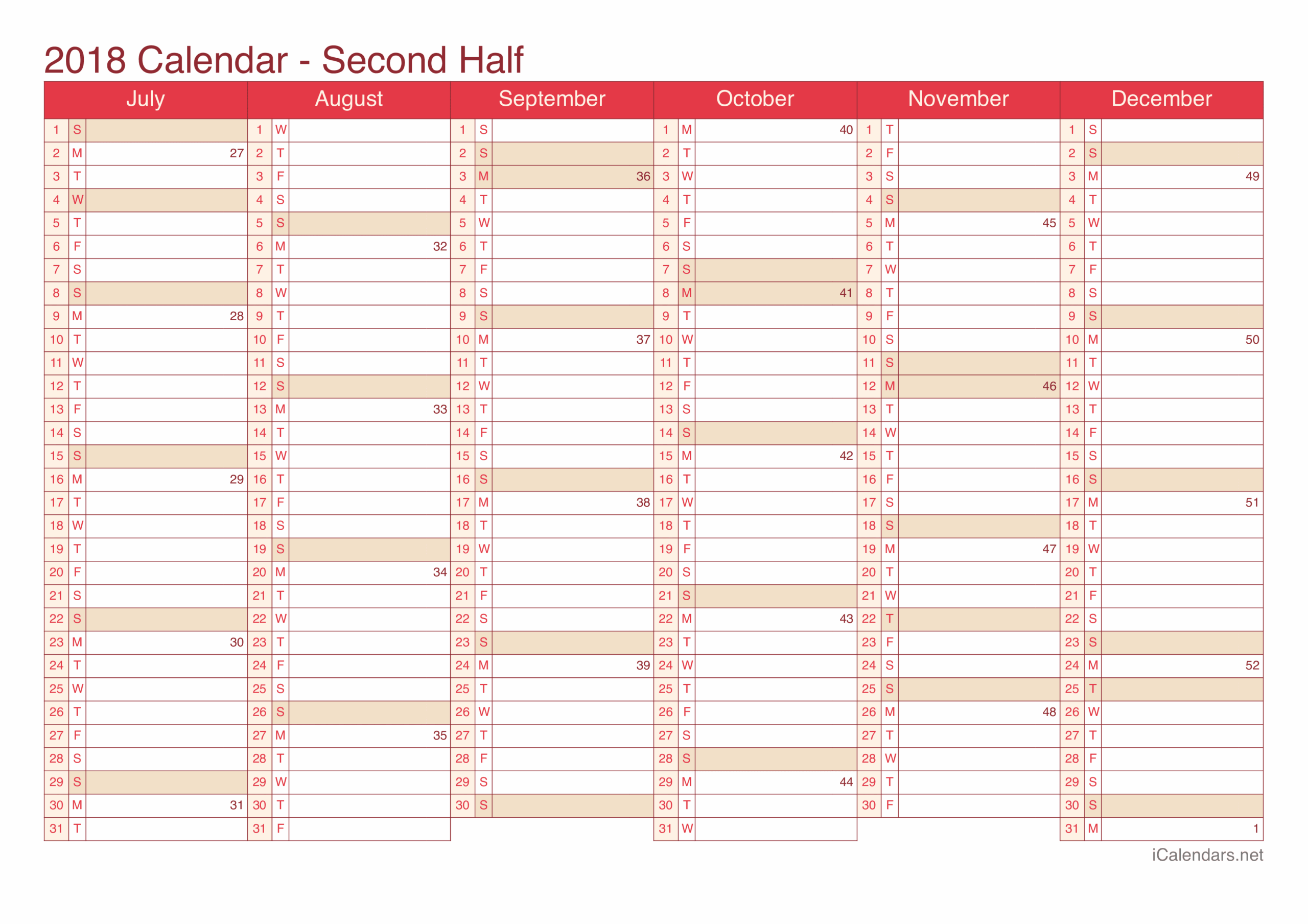 2018 Printable Calendar PDF Or Excel 2018 Printable Calendar PDF Or Excel