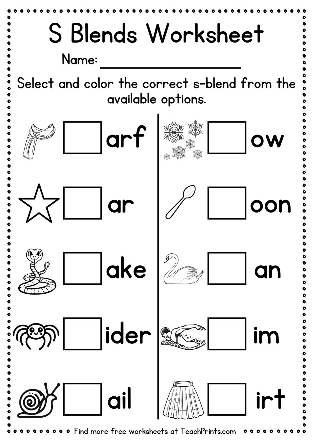 22 Free Blends Worksheets Teach Prints