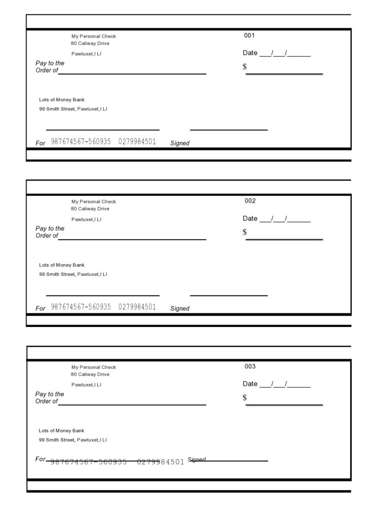 23 Blank Check Templates Real U0026 Fake TemplateLab