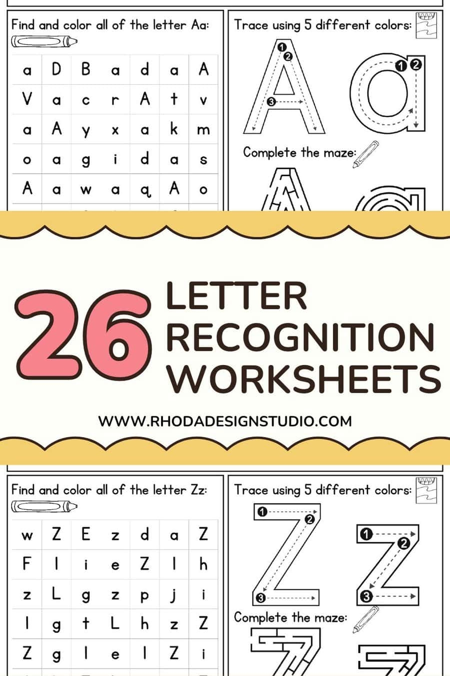 26 Free Worksheets For Letter Recognition And Alphabet Practice 26 Free Worksheets For Letter Recognition And Alphabet Practice