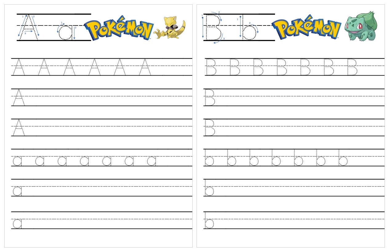 26 Pokemon Worksheets Upper U0026 Lowercase Preschool Kindergarten Learning Activity Practice 26 Pokemon Worksheets Upper U0026 Lowercase Preschool Kindergarten Learning Activity Practice