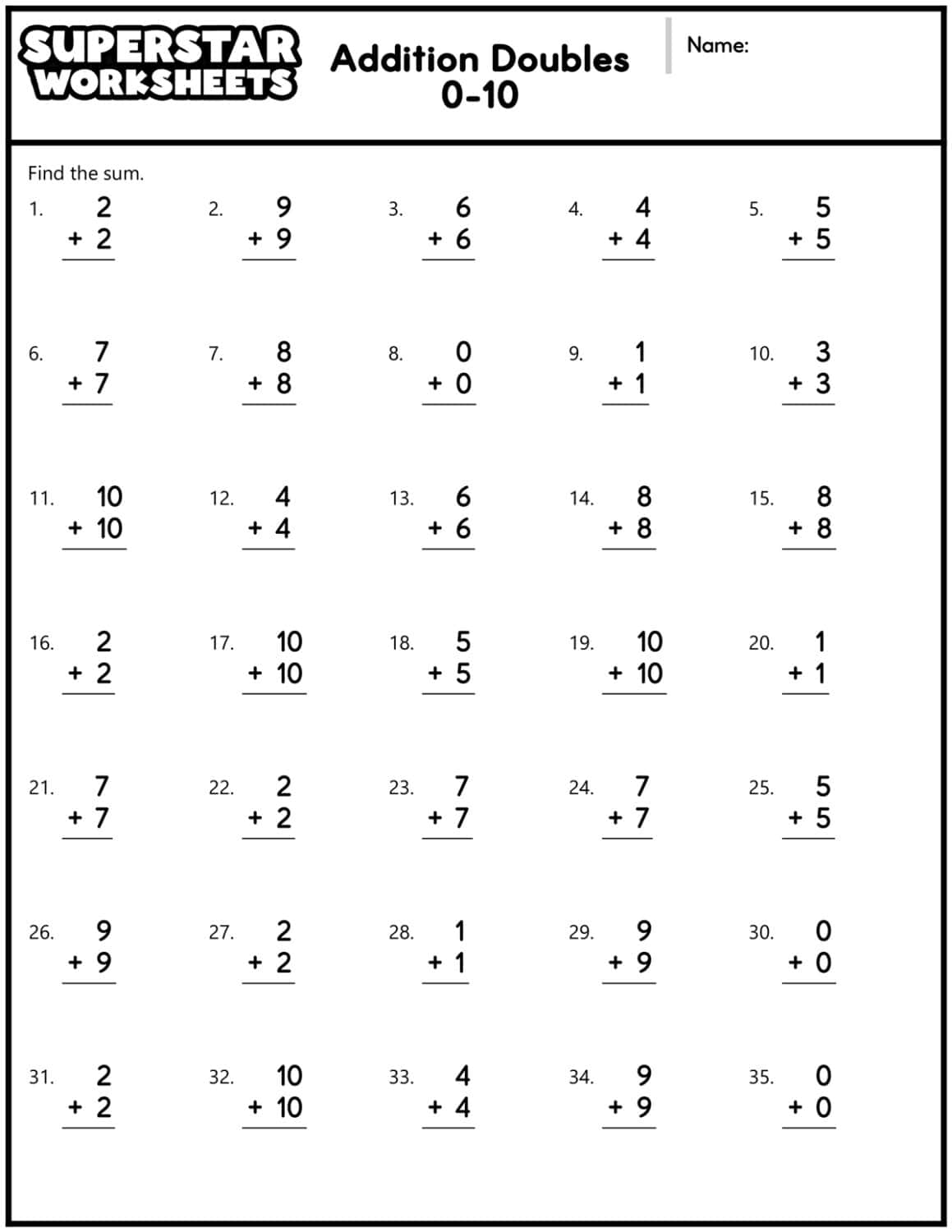 2nd Grade Addition Worksheets Superstar Worksheets