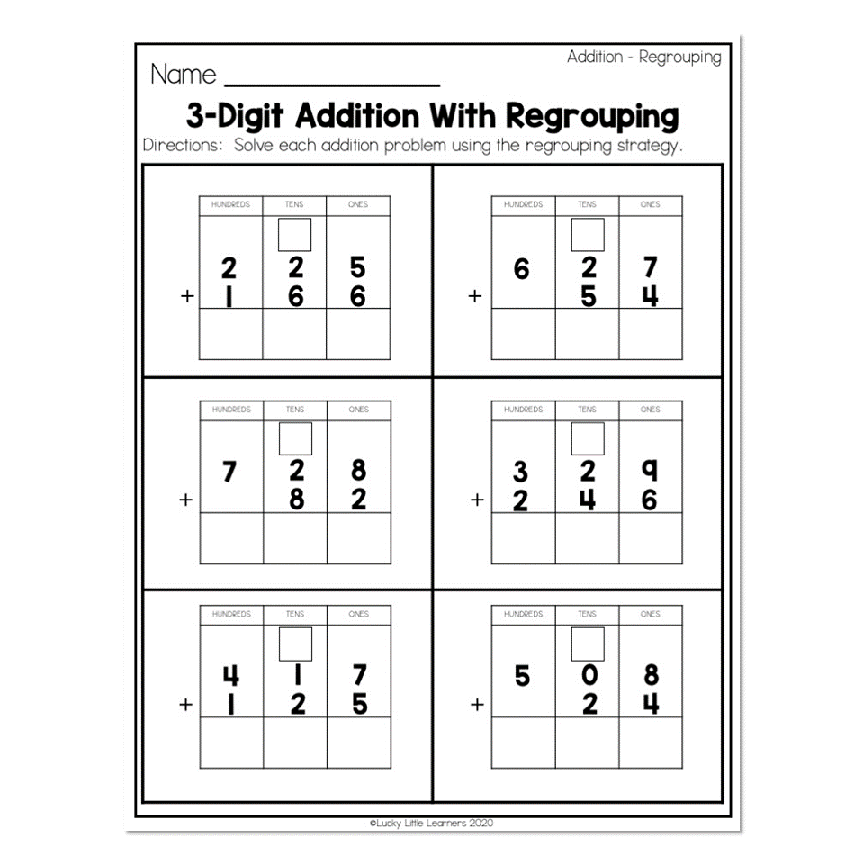 2nd Grade Math Worksheets Place Value Addition Regrouping 3 2nd Grade Math Worksheets Place Value Addition Regrouping 3