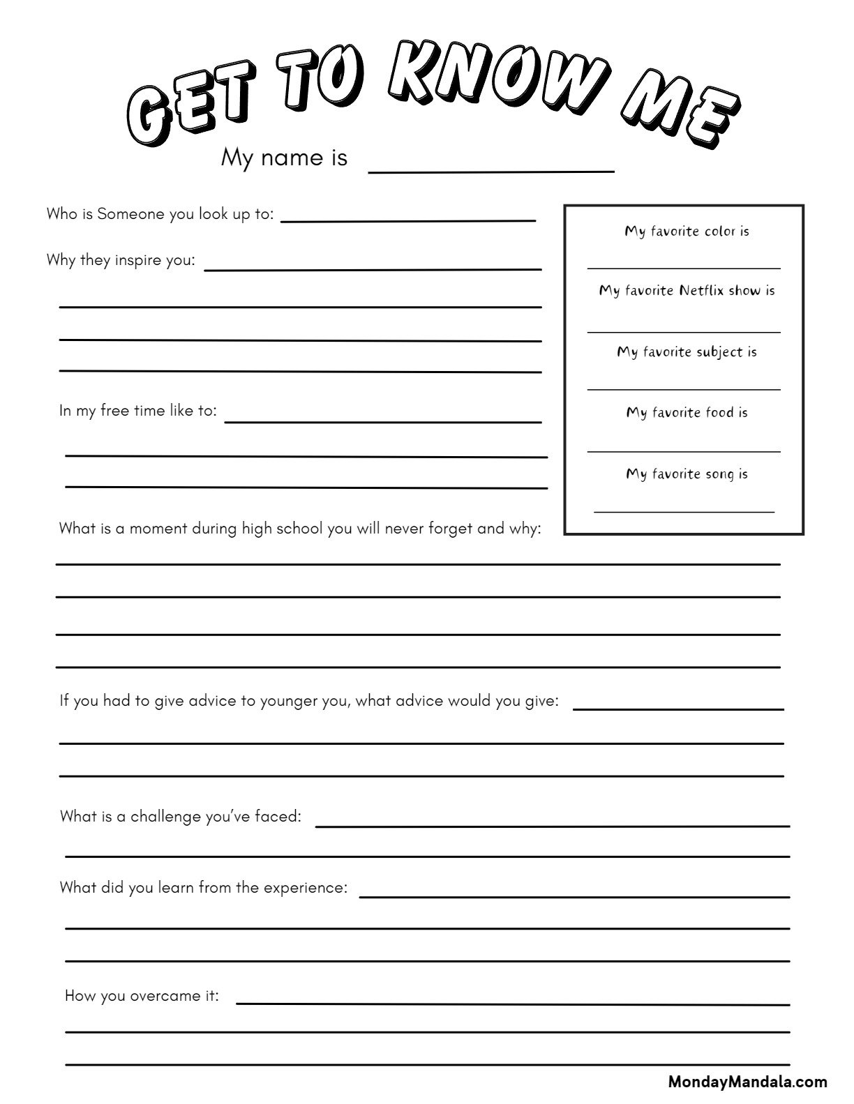 30 All About Me Worksheets Free PDF Printables 30 All About Me Worksheets Free PDF Printables