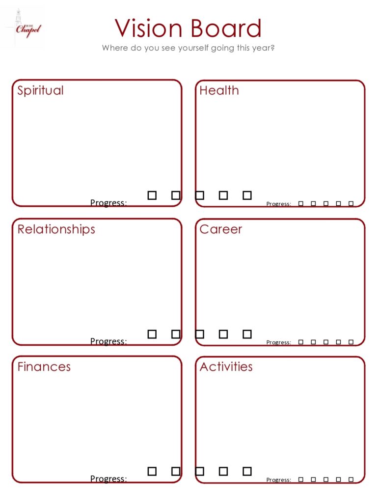 38 Useful Vision Board Templates Goals U0026 Dreams 