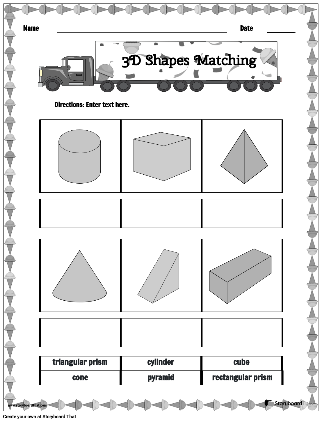 3d Shapes Worksheet Free Printable