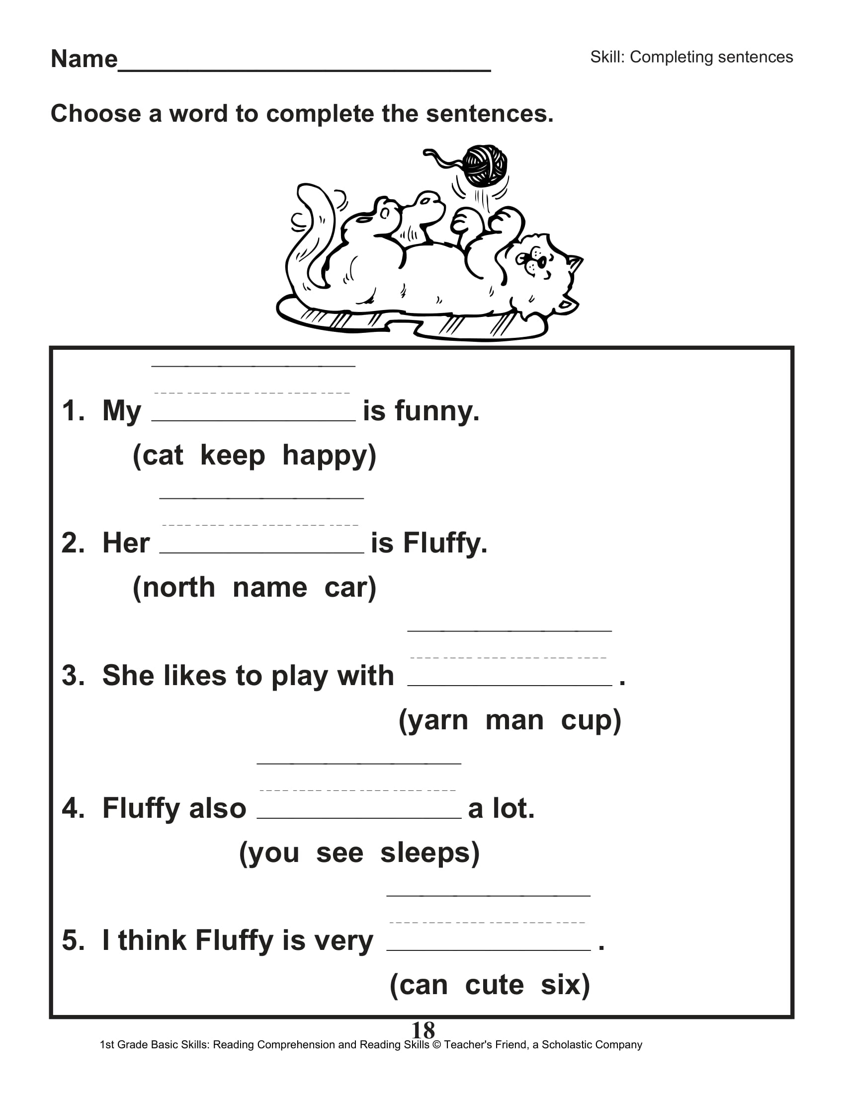 Scholastic Printable Worksheets For Free
