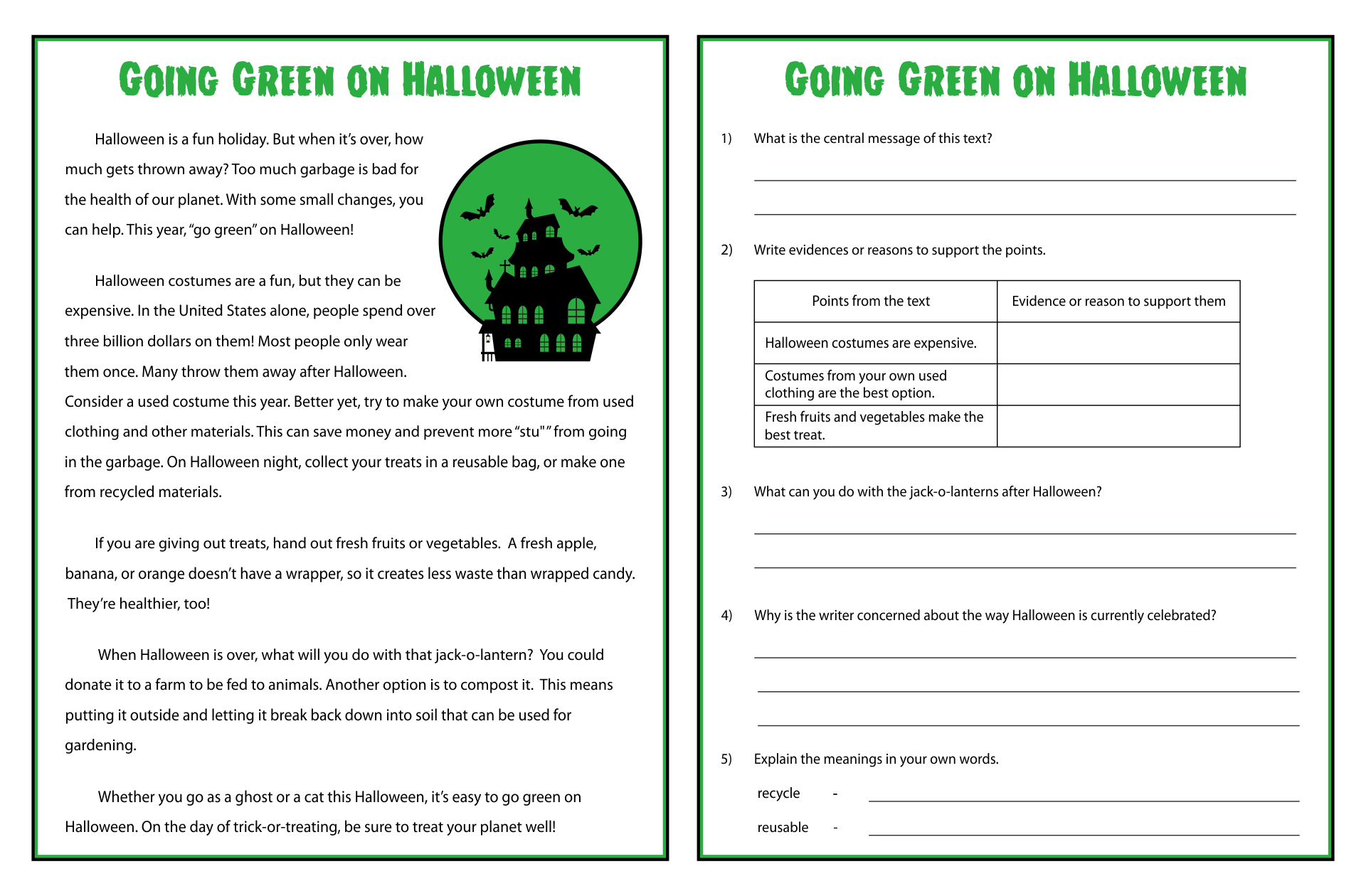 4th Grade Reading Worksheets Free Printable