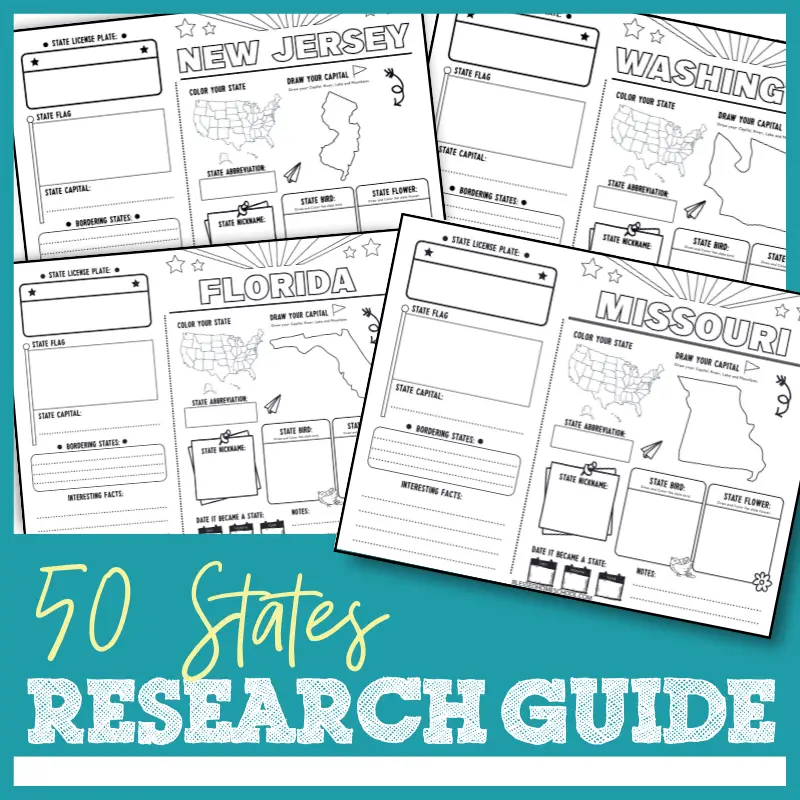 Free Printable State Worksheets