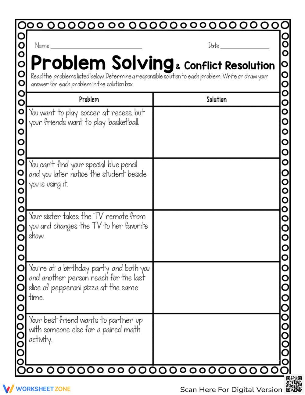 60 Free Conflict Resolution Worksheets For Middle School 