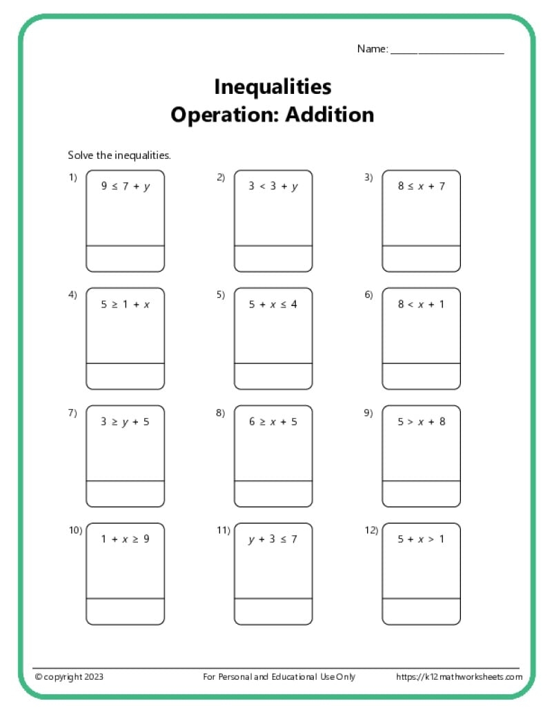 Free Printable Worksheets For Sixth Graders