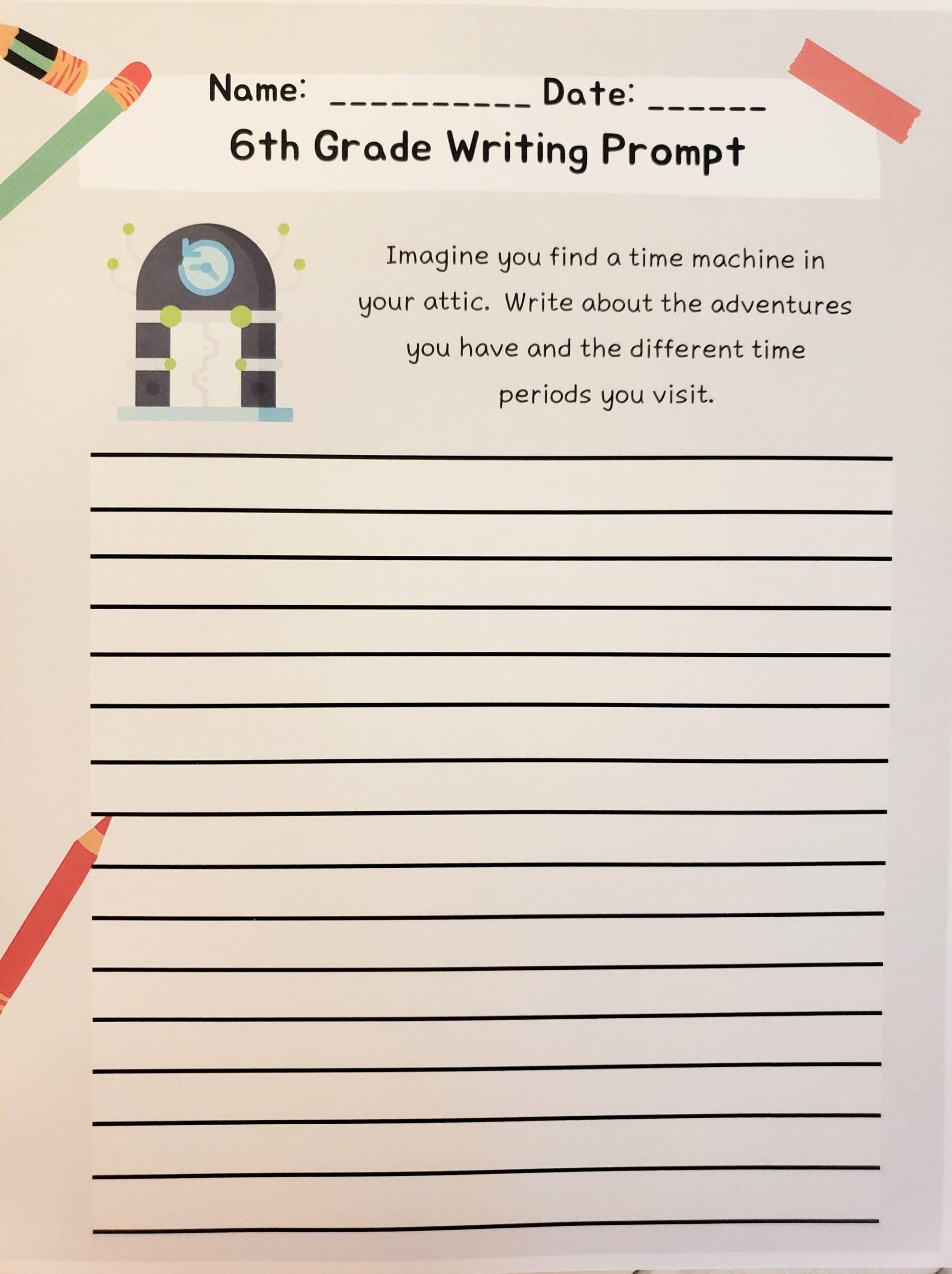 6th Grade Writing Worksheets Home School Elementary Writing 