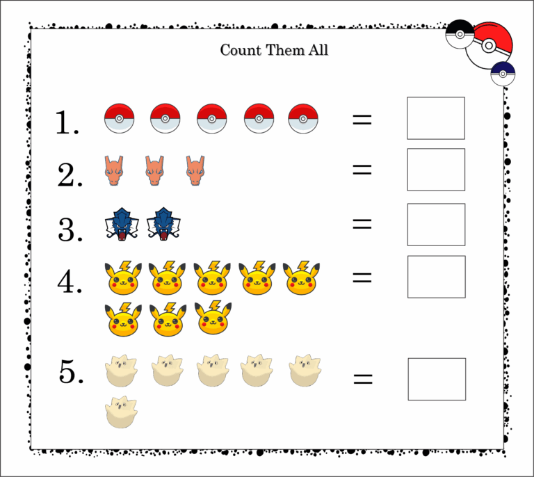 8 Exciting Pok mon Math Worksheets 22 Free Pages