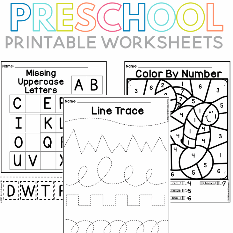 8 Free Printable Preschool Worksheets For Learning Fun Sarah