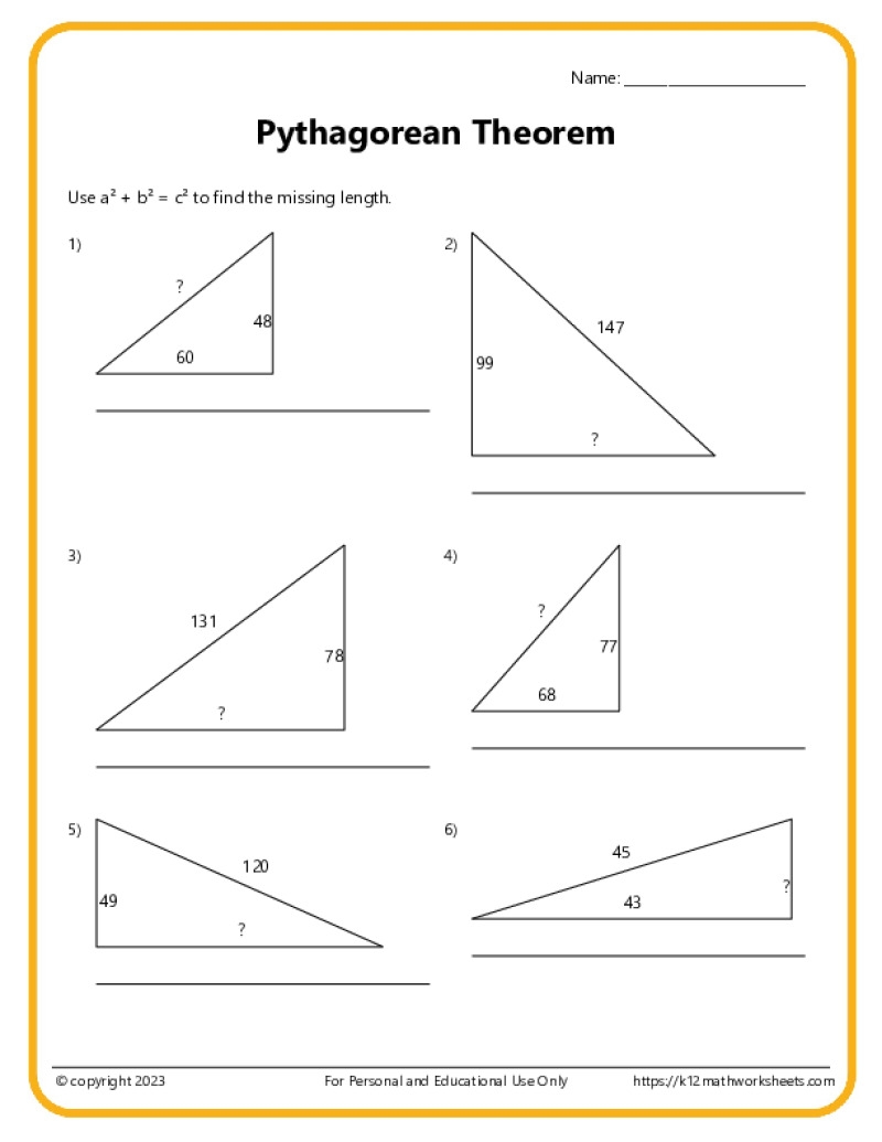 8th Grade Geometry Worksheets