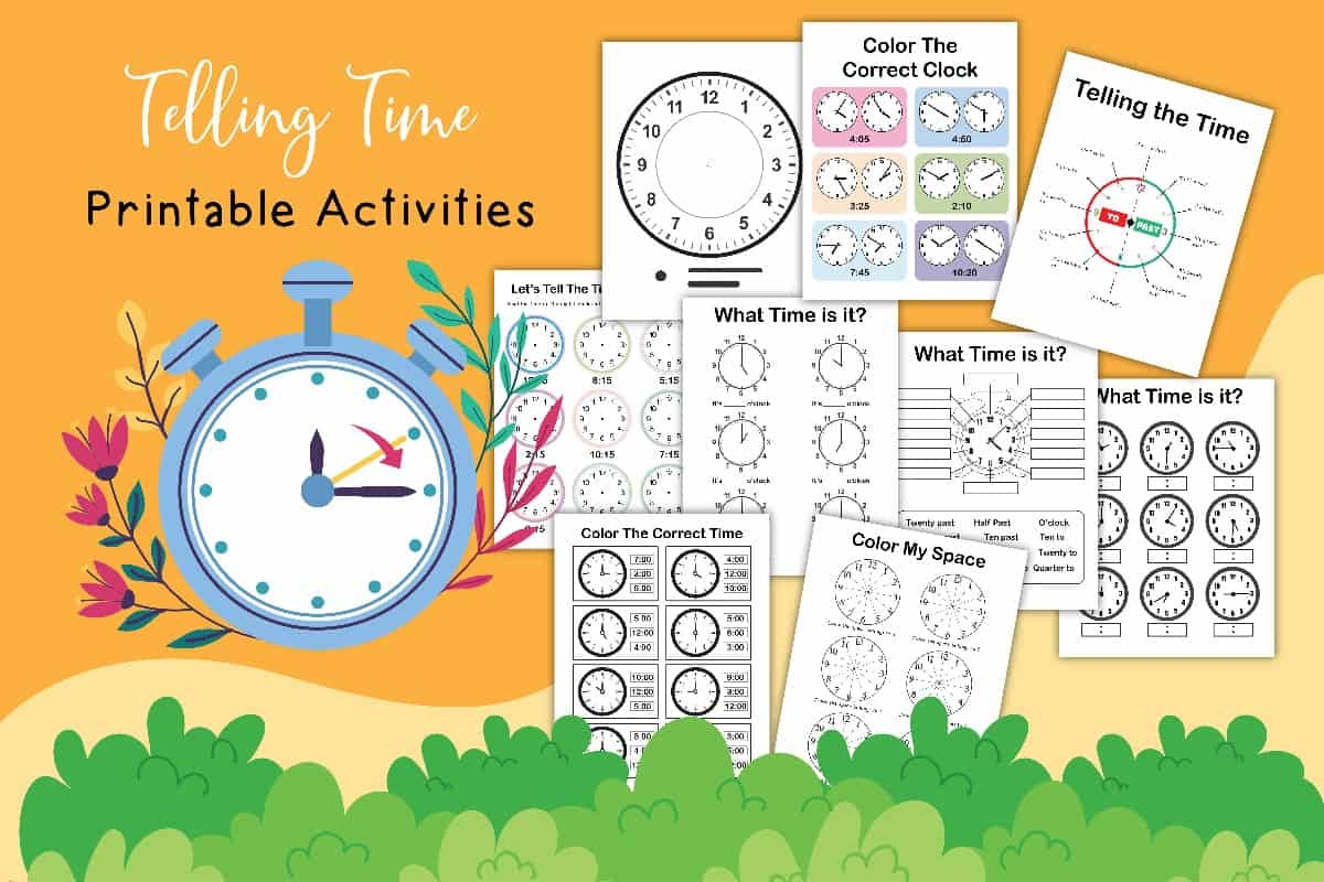 Free Printable Kindergarten Clock Worksheets