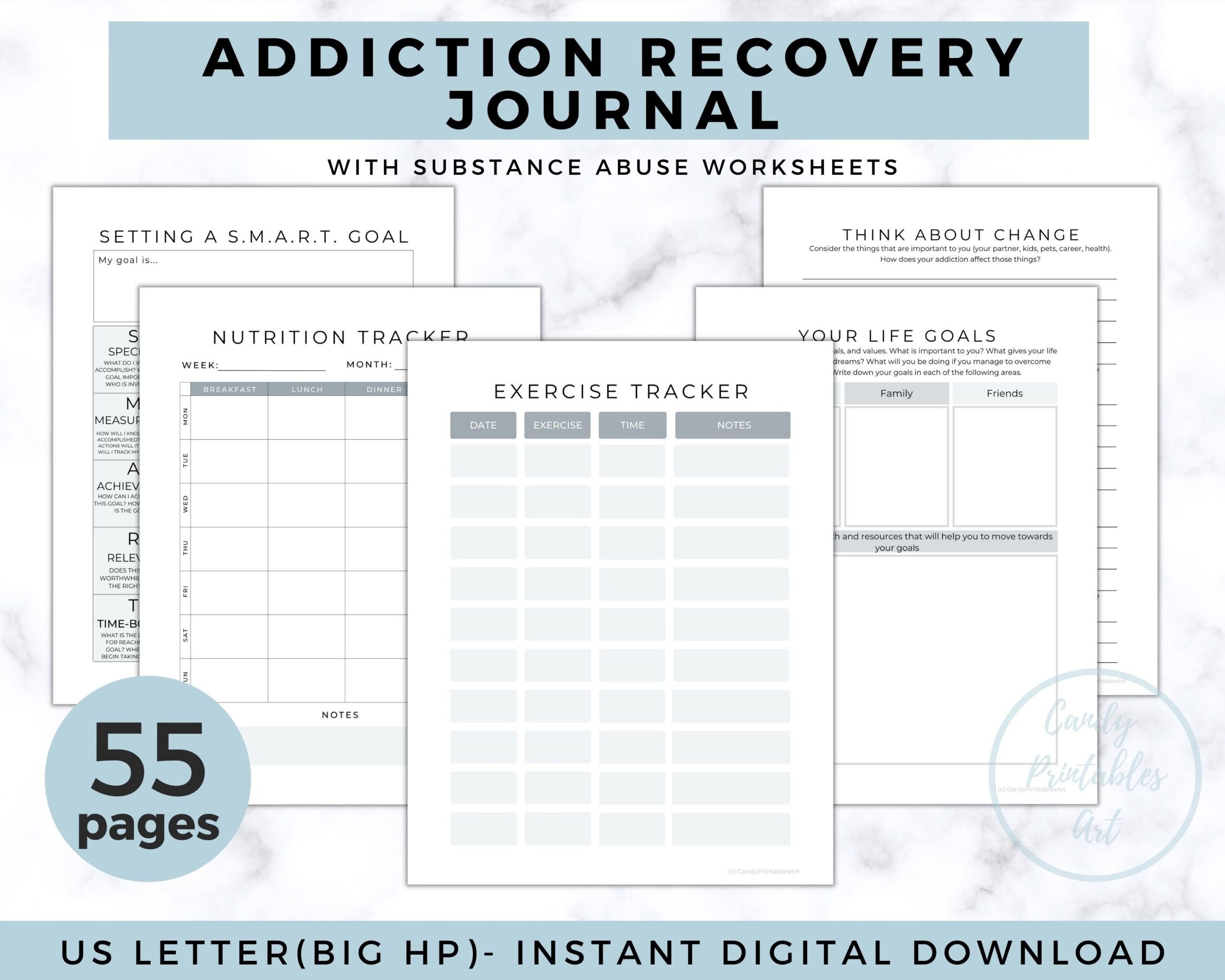 Addiction Recovery Worksheets Substance Use Therapy Sobriety Workbook Journal Relapse Prevention Plan Addiction Recovery Worksheets Substance Use Therapy Sobriety Workbook Journal Relapse Prevention Plan