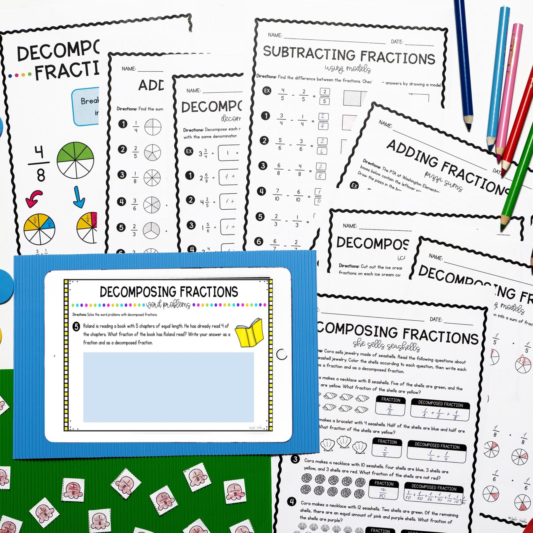 Adding U0026 Subtracting Fractions 4th Grade Math 4 NF B 3 MagiCore