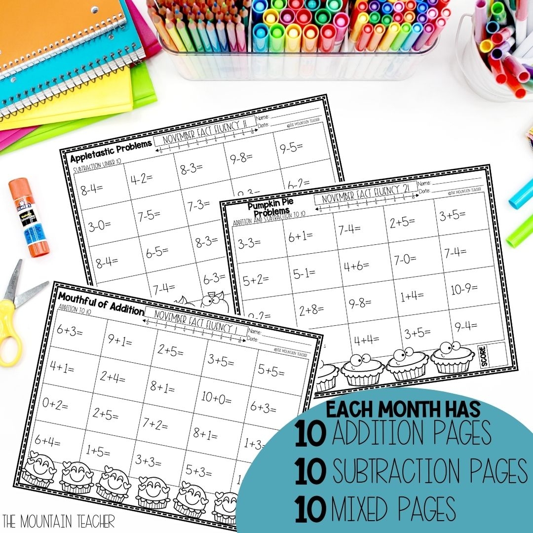 Addition And Subtraction Within 10 Worksheets YEAR LONG Daily Math Addition And Subtraction Within 10 Worksheets YEAR LONG Daily Math