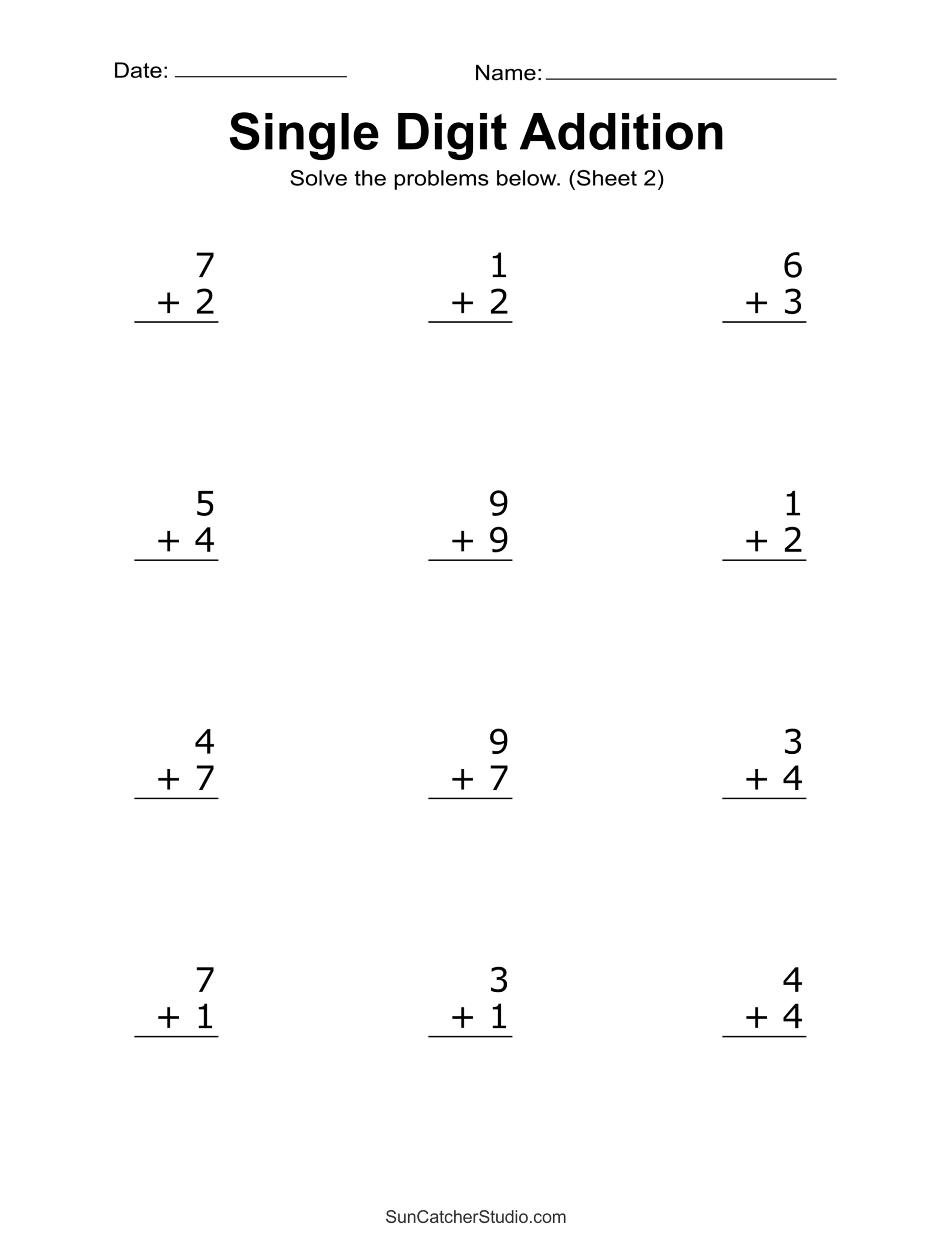Addition Facts Worksheet Free Printable Addition Facts Worksheet Free Printable
