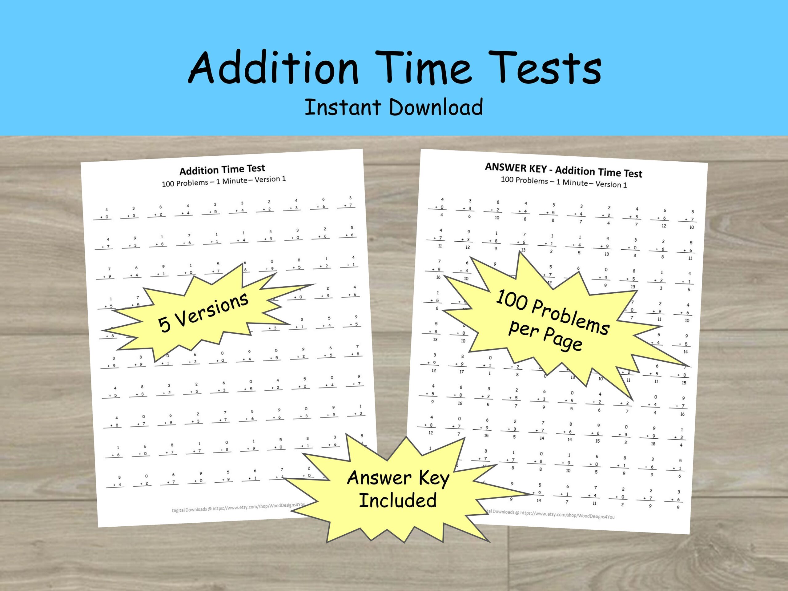 Addition Worksheets Mad Math Minute First And Second Grade Math Printable Math Drills Speed Tests Math Facts Etsy Addition Worksheets Mad Math Minute First And Second Grade Math Printable Math Drills Speed Tests Math Facts Etsy