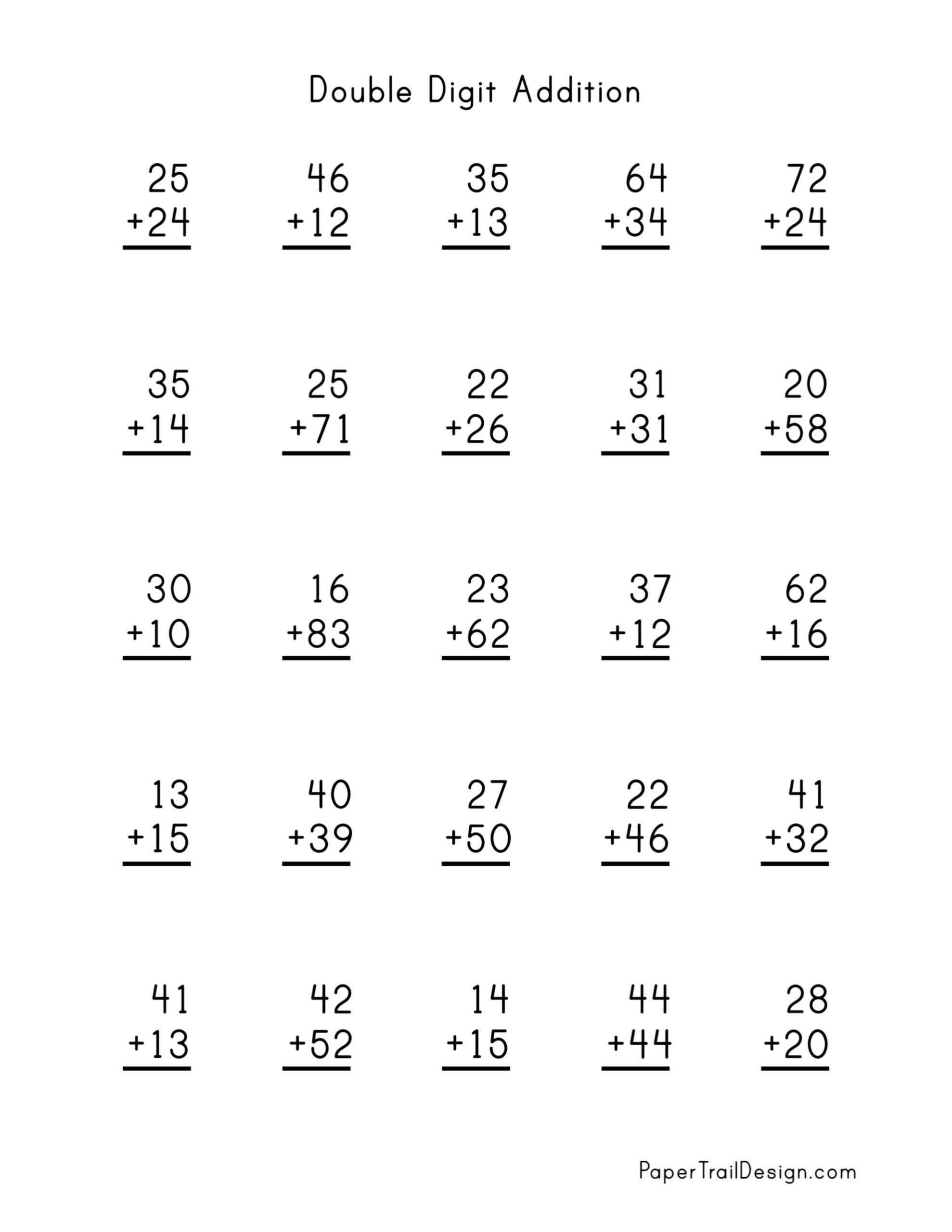 Addition With Regrouping Free Printable Worksheets Addition With Regrouping Free Printable Worksheets