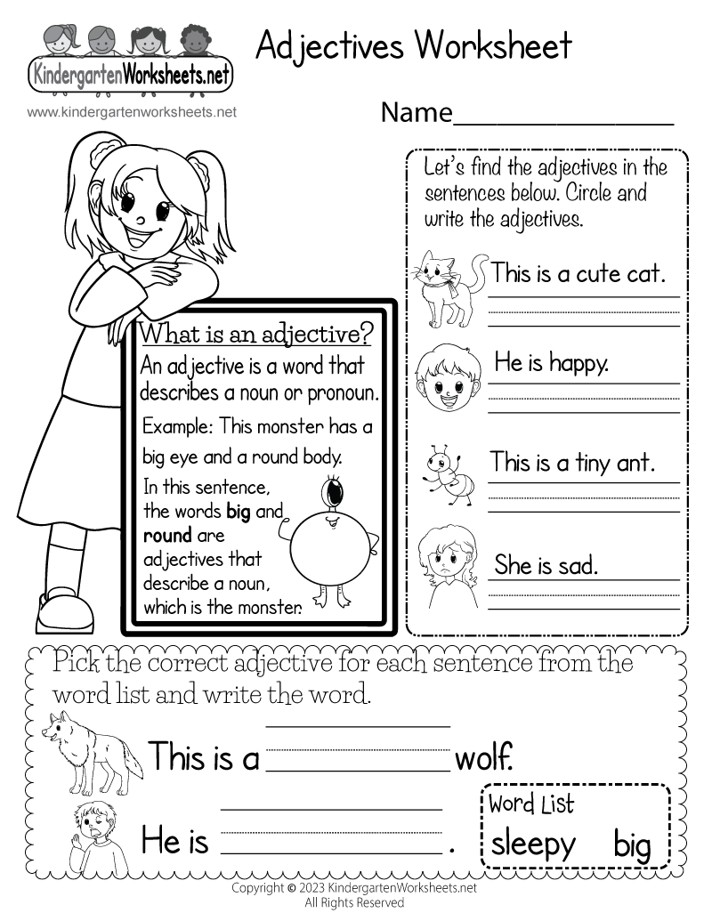 Free Printable Worksheets Adjective Phrases Free Printable Worksheets Adjective Phrases