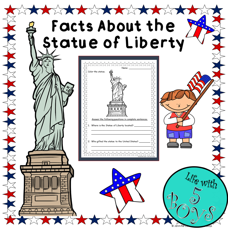 American Symbols Worksheets Statue Of Liberty Classful