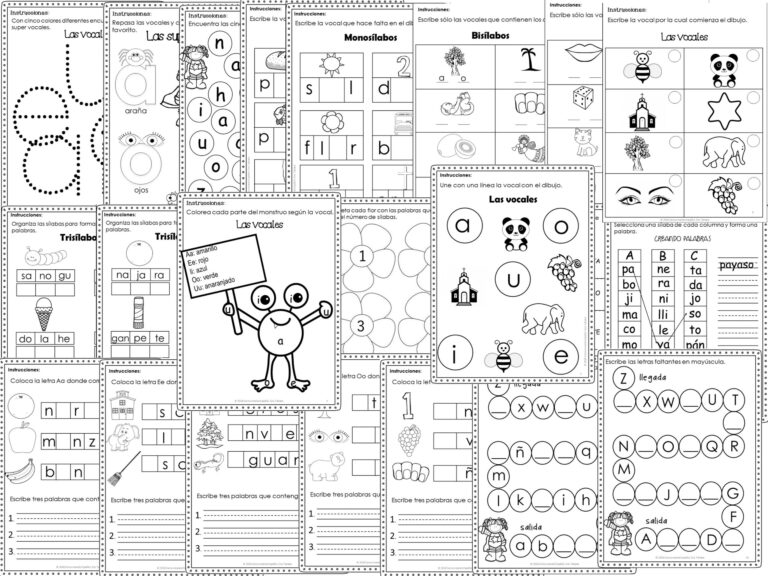 Aprendiendo Las S labas En Espa ol Learning The Syllables Worksheets Library
