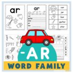 AR Word Family Worksheets Kindergarten Mom