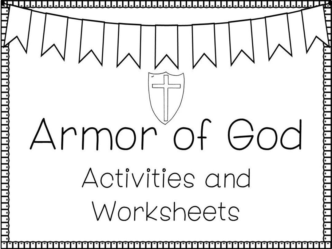 Armor Of God Activities And Worksheets Packet NIV Tracing Coloring Games And Flashcards Prek 5th Grade Bible Study And Handwriting Etsy
