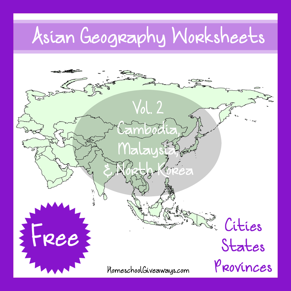 Asian Geography Worksheets Volume 2 WriteBonnieRose