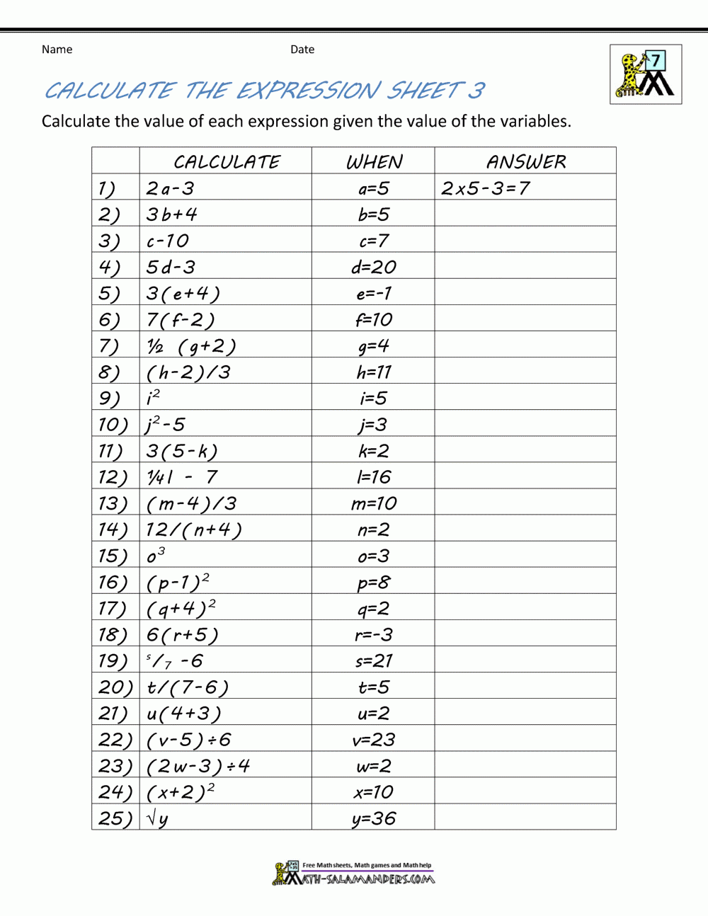 Free Printable Worksheets 7th Grade Math Free Printable Worksheets 7th Grade Math
